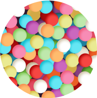 Rainbow sprinkles icon